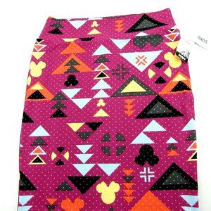 Lularoe Cassie Skirt Womens Size 3XL Pencil Straight Stretch Disney Minnie